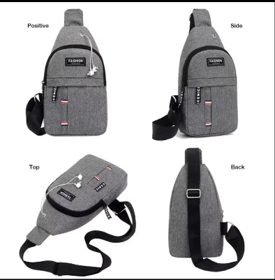 Picture of Men’s Fashion Crossbody Shoulder Bag – Lightweight Nylon Chest Sling Backpack for Samsung, Oppo, Xiaomi & More