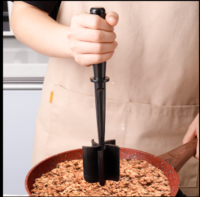 Picture of Heat-Resistant Nylon Meat Chopper – Non-Stick Ground Beef & Food Masher Tool with 5-Blade Design