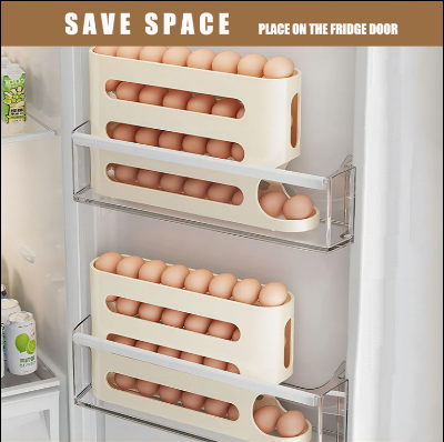 Picture of Automatic Rolling Egg Storage Rack – 4-Layer Egg Dispenser Organizer for Kitchen & Fridge