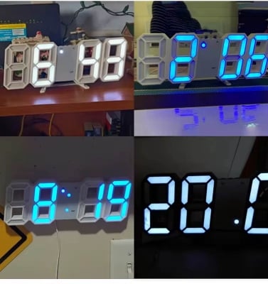 Picture of Creative 3D Large LED Digital Wall Clock Date Time Celsius Luminous Table Desktop Clocks From Living Room