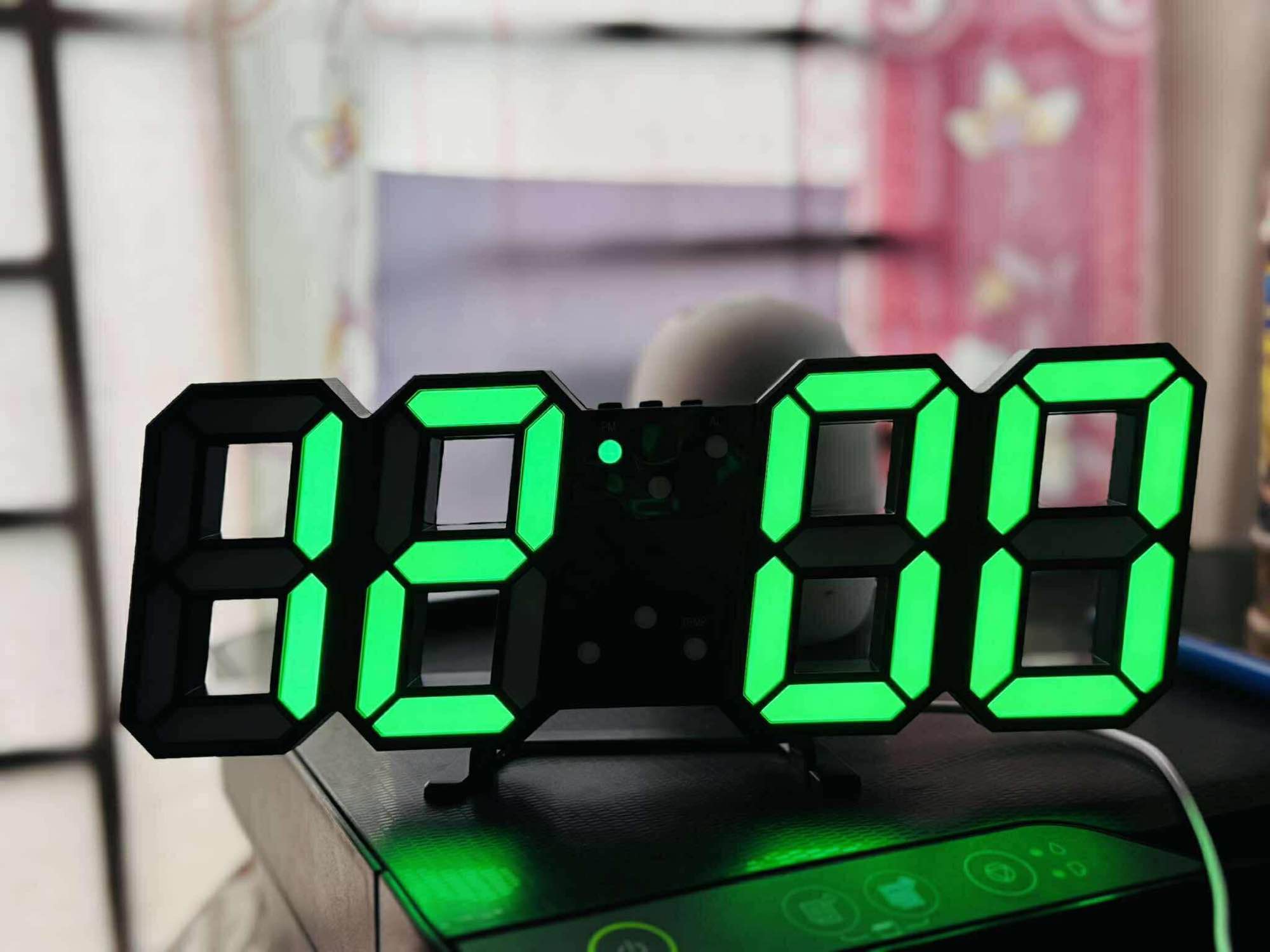 Picture of Creative 3D Large LED Digital Wall Clock Date Time Celsius Luminous Table Desktop Clocks From Living Room