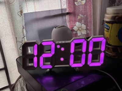 Picture of Creative 3D Large LED Digital Wall Clock Date Time Celsius Luminous Table Desktop Clocks From Living Room