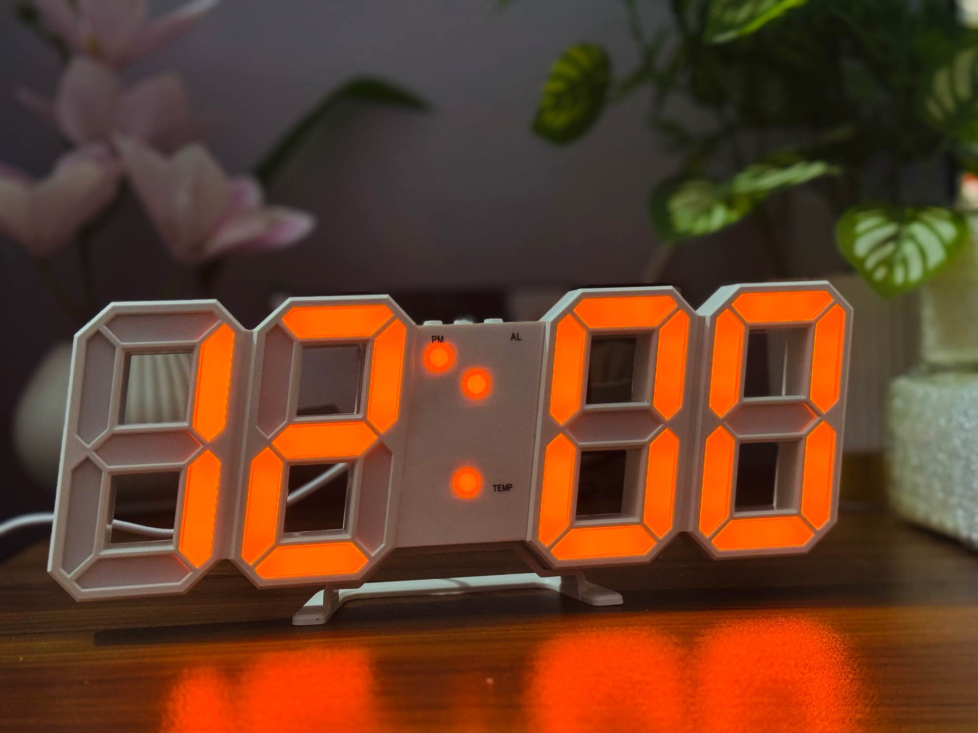 Picture of Creative 3D Large LED Digital Wall Clock Date Time Celsius Luminous Table Desktop Clocks From Living Room