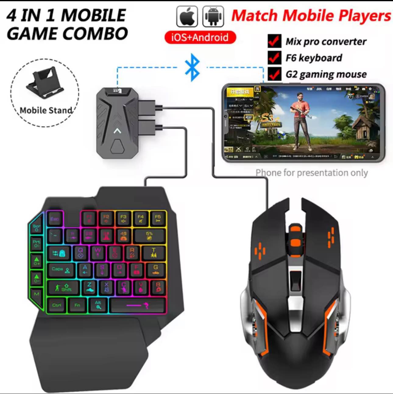 Picture of Mix Pro+ Gaming Converter Mouse & Keyboard Combo Adaptor for FPS Mobile Games