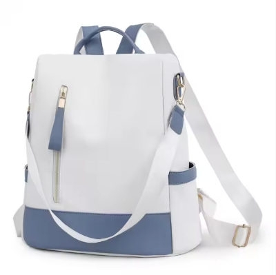 Picture of Women's Fashion Anti-Theft Backpack New Korean Style Soft Texture Large Capacity Polyester Bag for Travel School Trendy Zipper