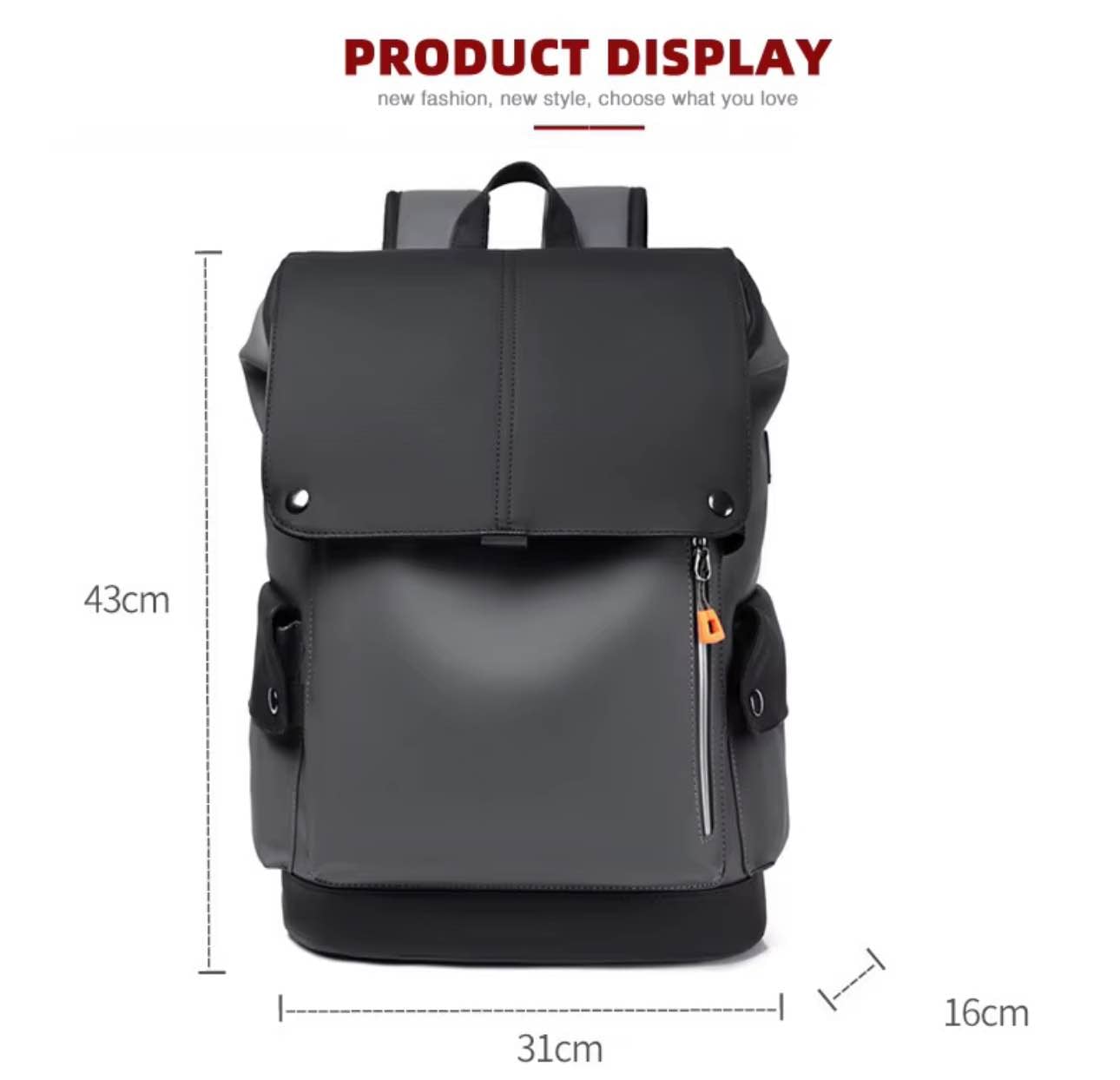 Picture of Popular Fashion Unisex Women and Men Large-capacity Trendy Backpack Daily Use Business Trip Travel