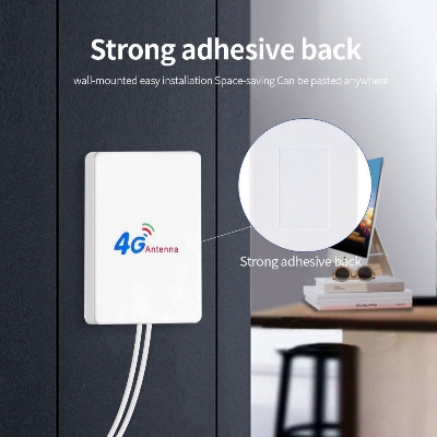 Picture of 4G LTE External Antenna 698-2700MHz Indoor Panel Antenna SMA Male Connector For 3G 4G LTE WIFi Router Modem 2M3M Cable