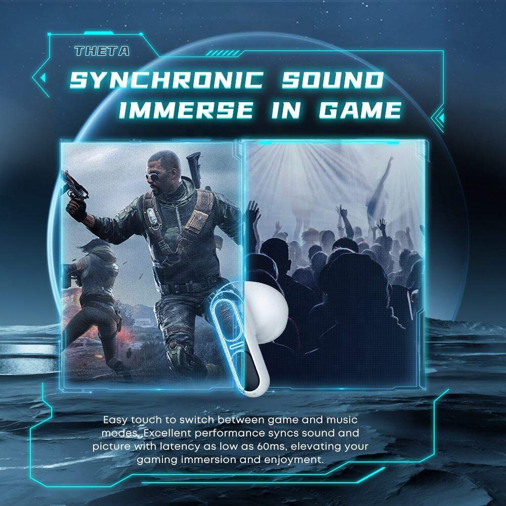 Picture of Langsdom Theta TG11 Gaming & Music Wireless Earbuds – Bluetooth 5.3