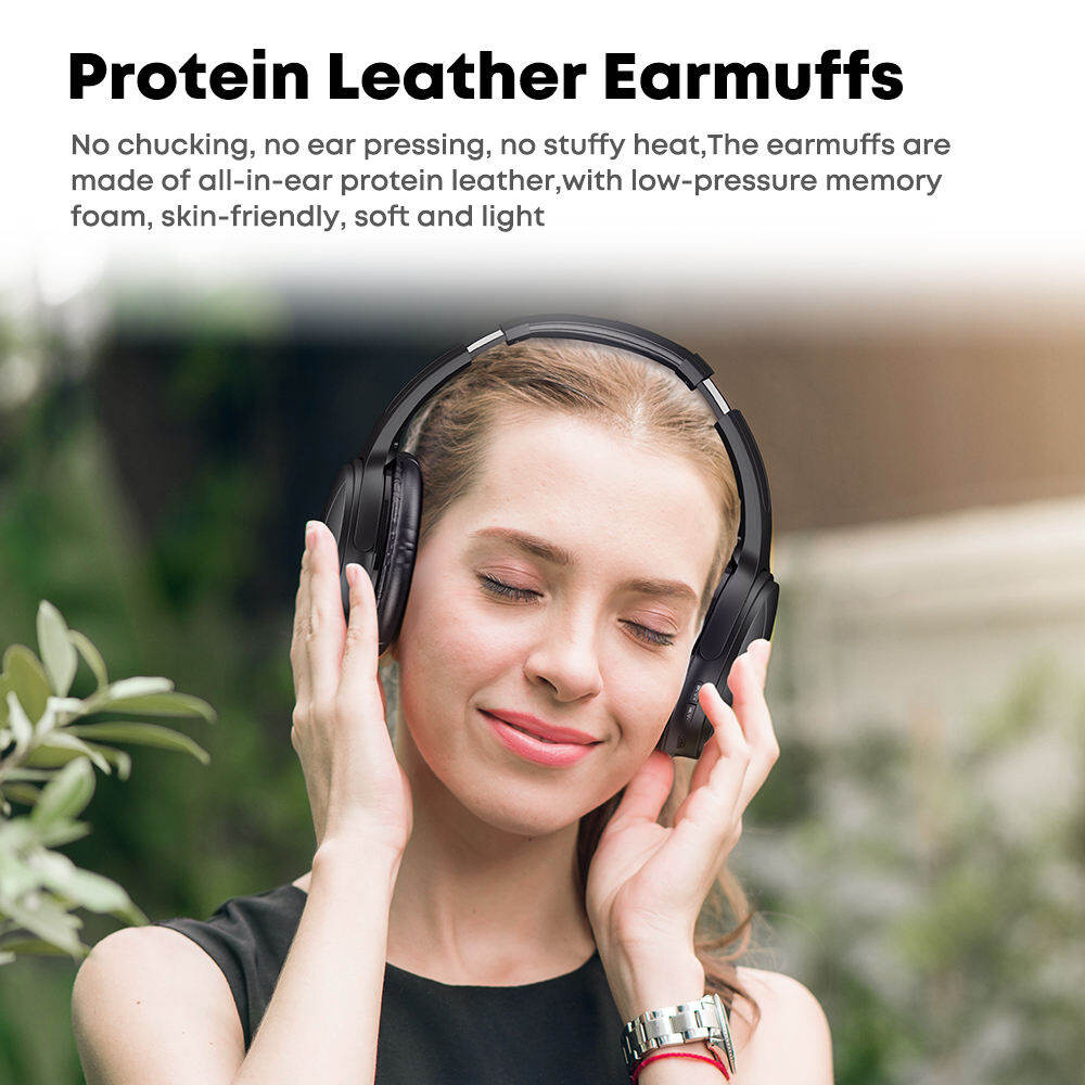 Picture of Langsdom HBN30 Stable Connection Wireless Wired Available Wireless Over Ear Headset Audio Bluetooth V5.1 Folding Adjustable Bluetooth Headphone