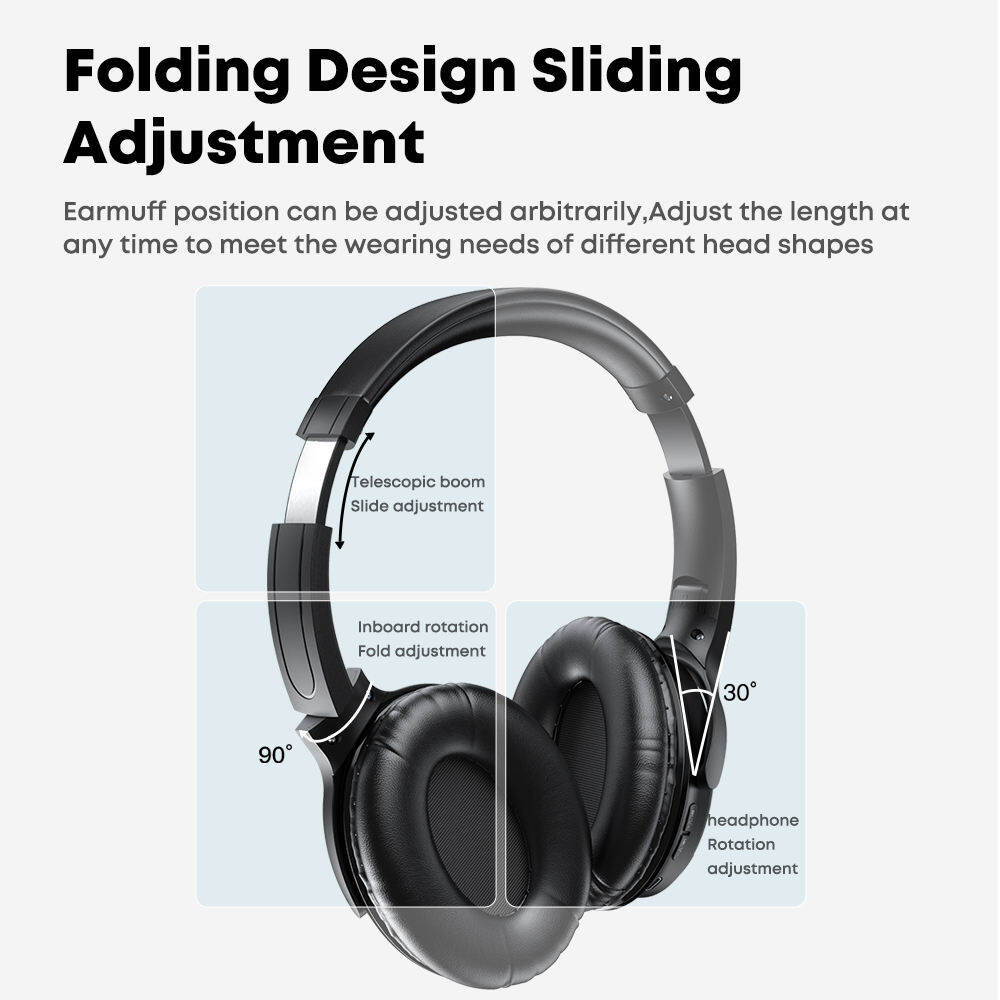Picture of Langsdom HBN30 Stable Connection Wireless Wired Available Wireless Over Ear Headset Audio Bluetooth V5.1 Folding Adjustable Bluetooth Headphone