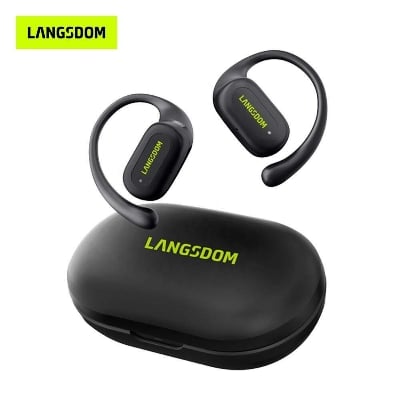 Picture of Earhook Earbuds Bluetooth 5.4 TWS Wireless Bone Conduction Earphones Open Ear Noise Canceling Headset Sports Gaming Earbuds- Langsdom TS19