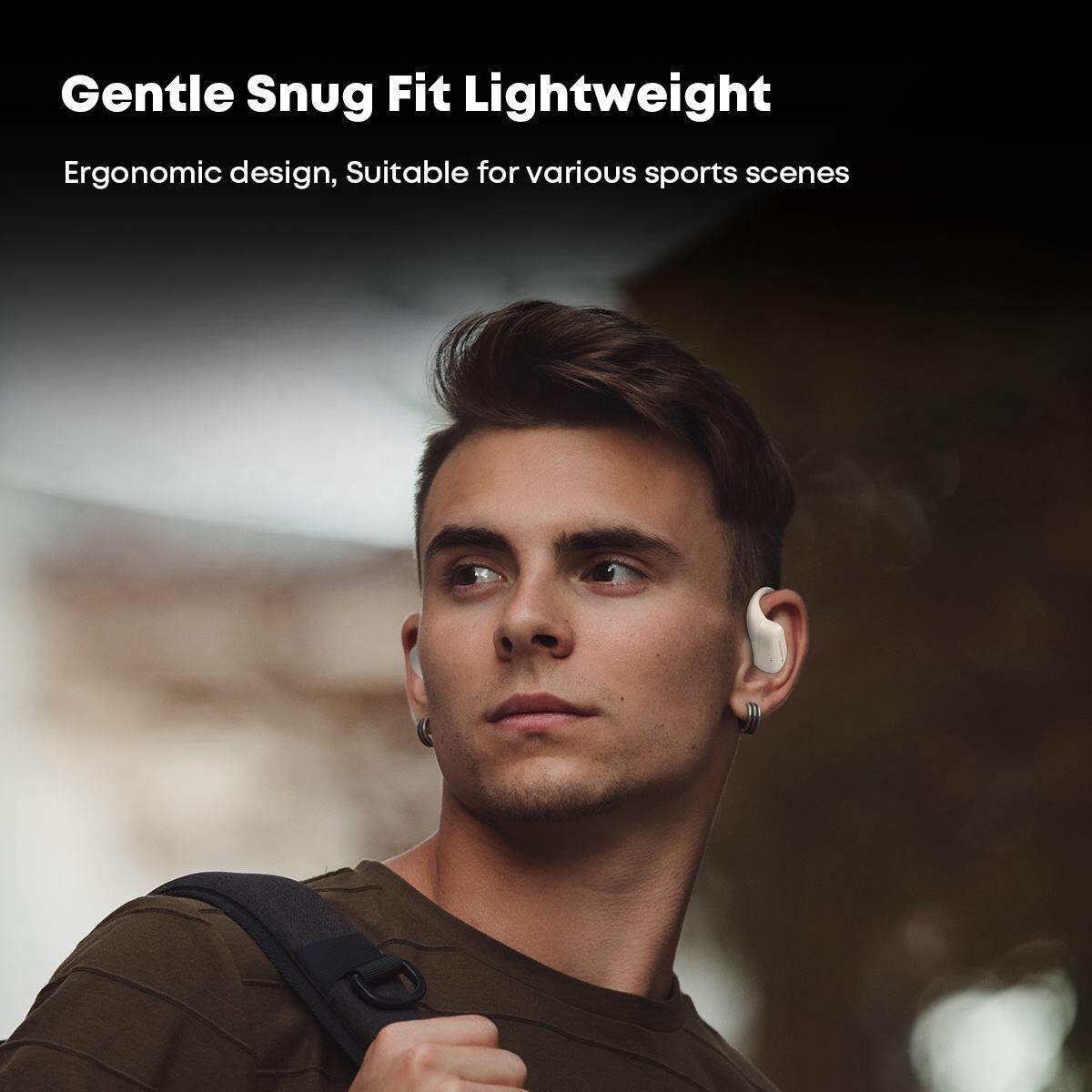 Picture of Earhook Earbuds Bluetooth 5.4 TWS Wireless Bone Conduction Earphones Open Ear Noise Canceling Headset Sports Gaming Earbuds- Langsdom TS19