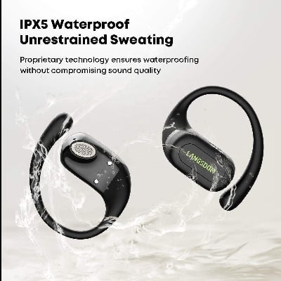 Picture of Earhook Earbuds Bluetooth 5.4 TWS Wireless Bone Conduction Earphones Open Ear Noise Canceling Headset Sports Gaming Earbuds- Langsdom TS19