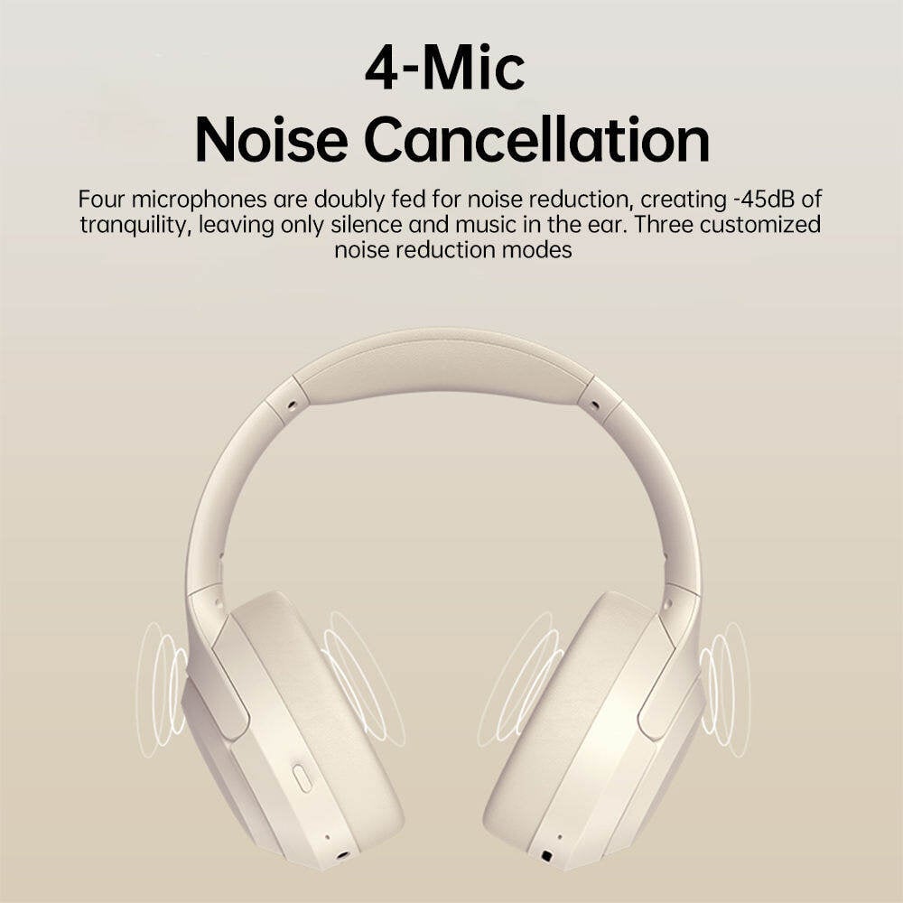 Picture of Langsdom HBN07 4-Mic ANC Noise Cancelling Stereo Over-Ear Headphones Wireless Audifonos Bluetooth Headset With 70h Music Time
