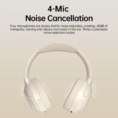 Picture of Langsdom HBN07 4-Mic ANC Noise Cancelling Stereo Over-Ear Headphones Wireless Audifonos Bluetooth Headset With 70h Music Time