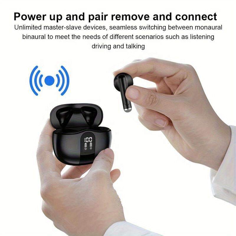 Picture of Noise Cancelling Auriculares Bluetooth Earbuds LED Digital Display Air Earphone ENC Wireless Earbuds In-ear Headphones