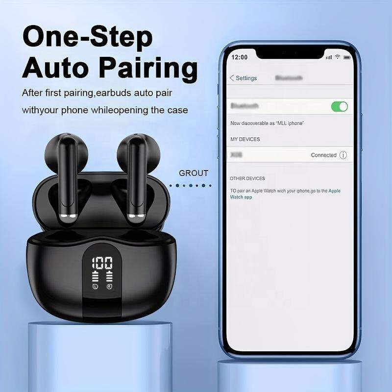 Picture of Noise Cancelling Auriculares Bluetooth Earbuds LED Digital Display Air Earphone ENC Wireless Earbuds In-ear Headphones