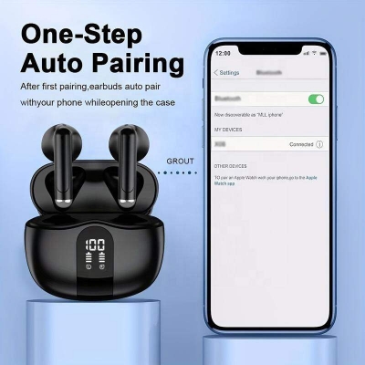 Picture of Noise Cancelling Auriculares Bluetooth Earbuds LED Digital Display Air Earphone ENC Wireless Earbuds In-ear Headphones