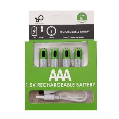 Picture of Smartoools RB40 AAA 750mWh 1.5V Lithium-Ion Type-C Rechargeable Batteries 2/4 Pcs