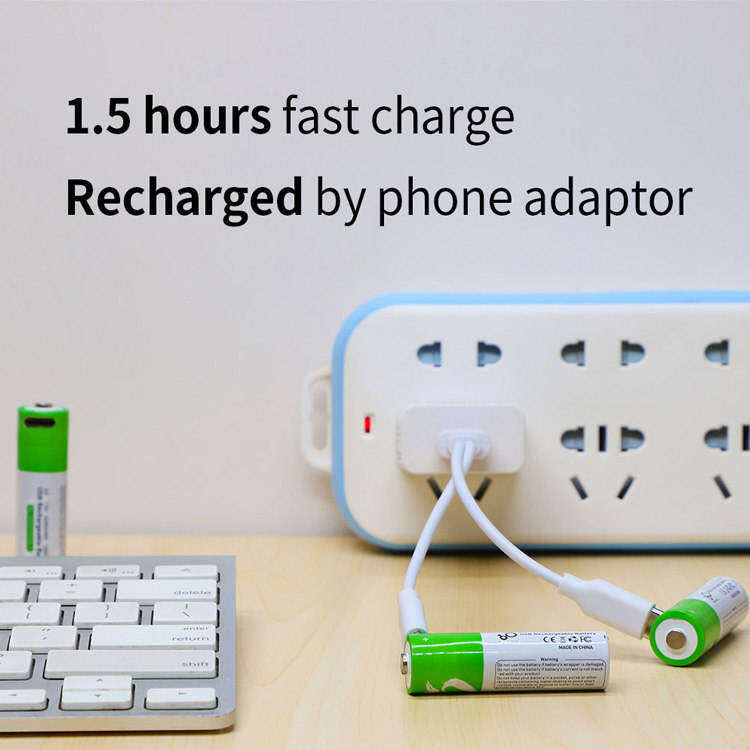 Picture of Smartoools RB40 AAA 750mWh 1.5V Lithium-Ion Type-C Rechargeable Batteries 2/4 Pcs