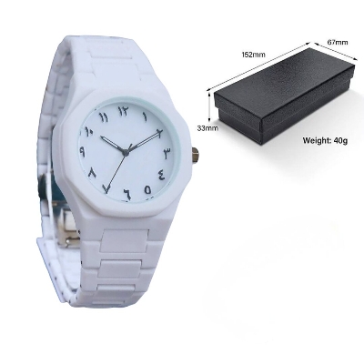 Picture of Men's Arabic Numeral Quartz Watch PC Plastic Material- Aura Arabic Watch - Black