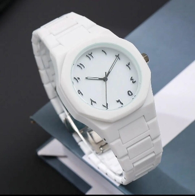 Picture of Men's Arabic Numeral Quartz Watch PC Plastic Material- Aura Arabic Watch - White
