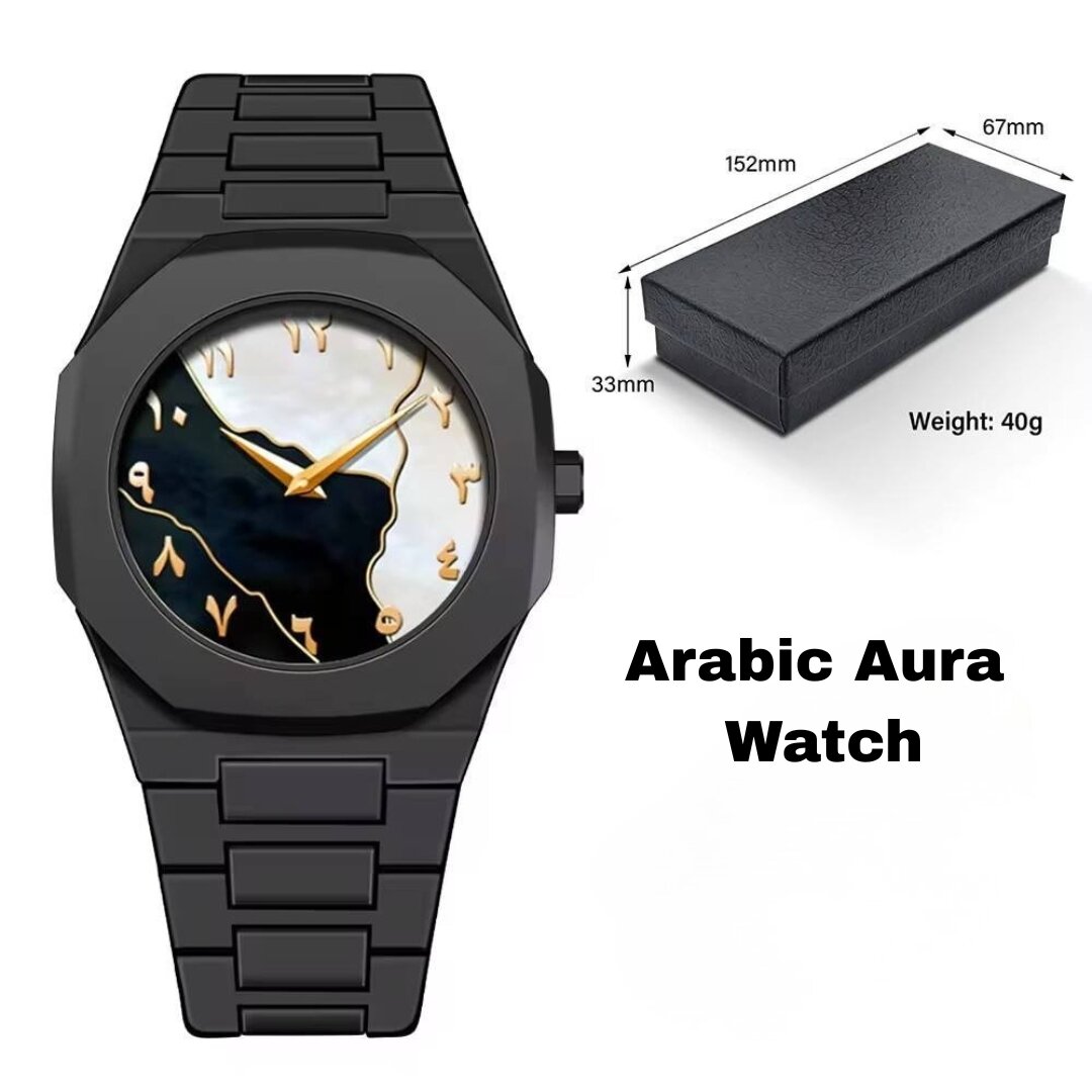 Picture of Men's Arabic Numeral Quartz Watch PC Plastic Material- Aura Arabic Watch - White