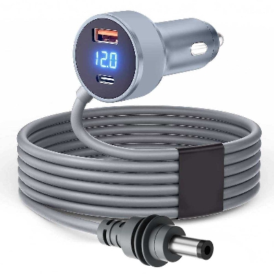 Picture of For Starlink Mini Car Charger DC Power Cable Cigarette Lighter 12V-48V with Digital Display Durable USB-C 140W USB-A 35W Ports