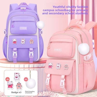 Picture of New Style Cute Girl Backpack – Large Capacity Schoolbag for High School & College Students