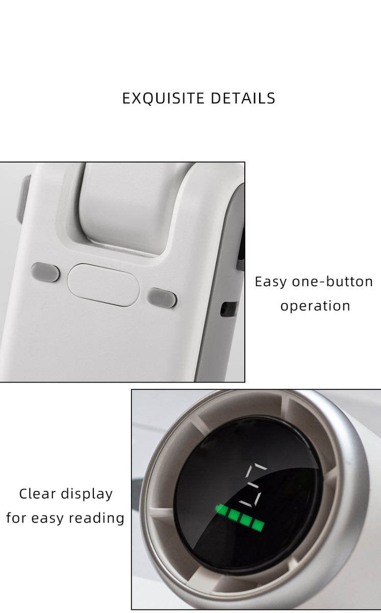 Picture of Hot Sale Mini Foldable Turbo Fan - 13550RPM Motor, 5 Gear Wind, 180° Fold, 3 - in - 1 Multifunction, LED Indicator, Type C