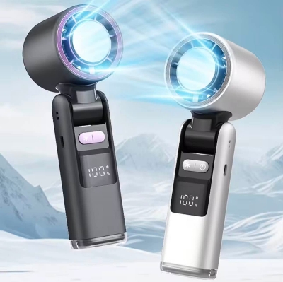 Picture of Cooling Fan K801 Handheld Fan 199 Speed Levels -4000mah Battery - Digital Display Portable Rechargeable Turbo Fan