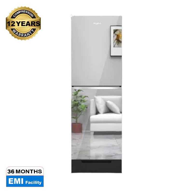 Picture of Whirlpool 278 Liter Glass Door Inverter Frost Refrigerator Freshmagic PRO Mirror