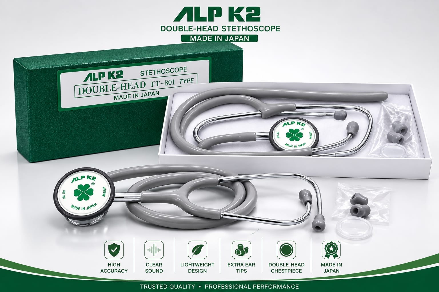 Picture of ALPK2 Double-Head Stethoscope FT-801 Type – Made in Japan