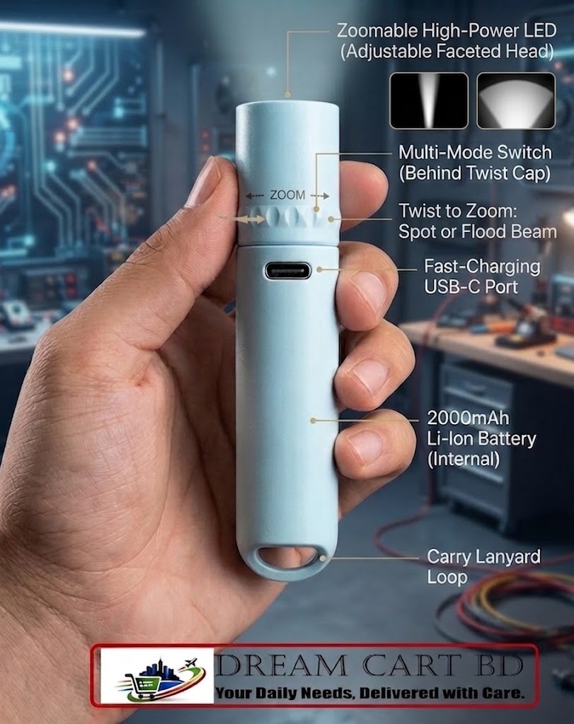 Picture of Powerful Long Range LED Rechargeable Torch Light – 3 Lighting Modes, High Power Flashlight for Camping, Security & Emergency Use, Powerful Rechargeable Torch, Long Range Torch Light, LED Flashlight, Rechargeable Flashlight, 3 Modes Torch, High Power Torch, Super Bright LED Torch, Emergency Torch Light