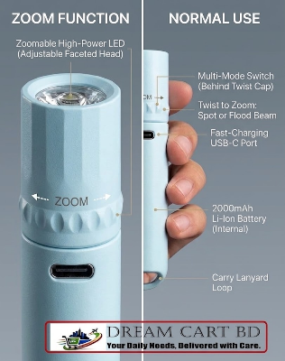 Picture of Powerful Long Range LED Rechargeable Torch Light – 3 Lighting Modes, High Power Flashlight for Camping, Security & Emergency Use, Powerful Rechargeable Torch, Long Range Torch Light, LED Flashlight, Rechargeable Flashlight, 3 Modes Torch, High Power Torch, Super Bright LED Torch, Emergency Torch Light