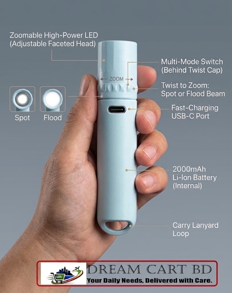 Picture of Powerful Long Range LED Rechargeable Torch Light – 3 Lighting Modes, High Power Flashlight for Camping, Security & Emergency Use, Powerful Rechargeable Torch, Long Range Torch Light, LED Flashlight, Rechargeable Flashlight, 3 Modes Torch, High Power Torch, Super Bright LED Torch, Emergency Torch Light