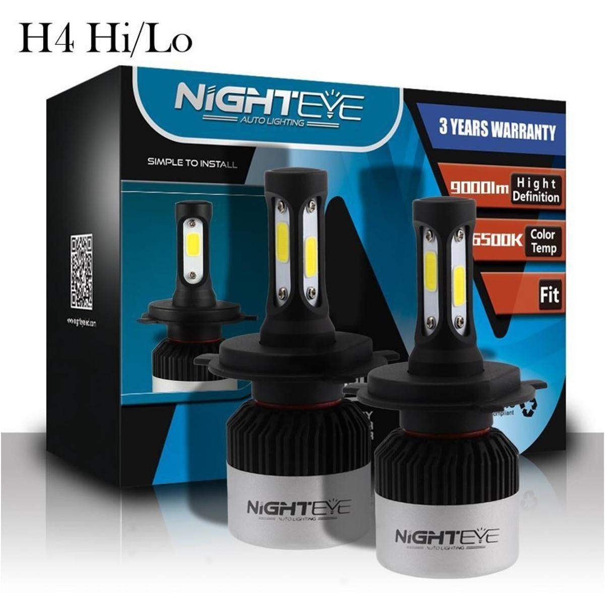 Picture of NightEye S2 LED. 1 Year Warranty. (H4 Socket)(1piece)(36W/ 4500LM)(White Light)(High/Low Beam). For Motorcycle. Authorized Seller In Bangladesh