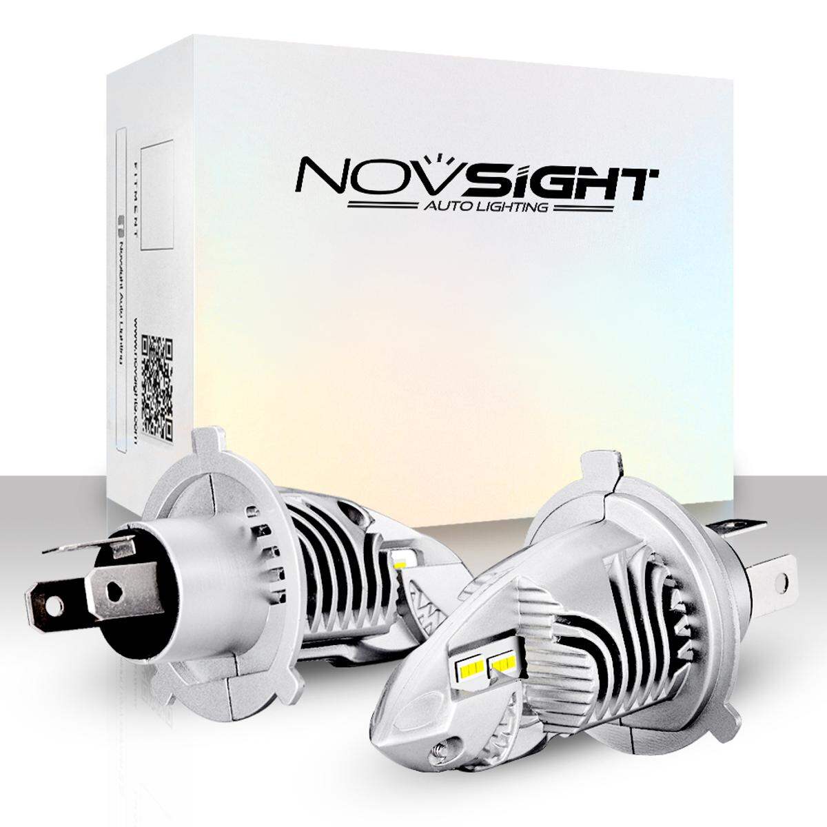 Picture of Novsight F10 LED. 1 Year Warranty. (H4 socket)(1piece)(35W/6000LM)(White Light)(High/Low Beam). For Motorcycle. Authorized Seller In Bangladesh