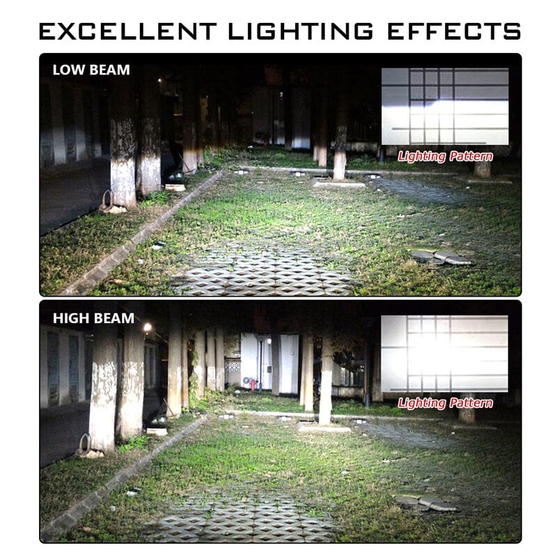 Picture of NovSight F03X LED. 1 Year Warranty. (H4 Socket)(2pieces)(60W/ 14800LM Pair)(White 6000K)(High/Low Beam). For Car and Motorcycle. Authorized Seller In Bangladesh