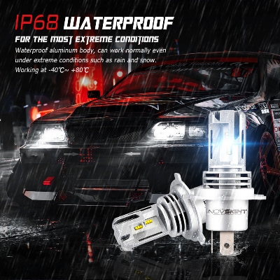 Picture of Novsight N30S LED. 1 Year Warranty. (H4 socket)(2pieces)(55W/12000LM per pair)(White 6000K)(High/Low Beam). For Car Only. Authorized Seller In Bangladesh