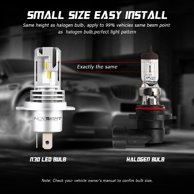 Picture of Novsight N30S LED. 1 Year Warranty. (H4 socket)(2pieces)(55W/12000LM per pair)(White 6000K)(High/Low Beam). For Car Only. Authorized Seller In Bangladesh