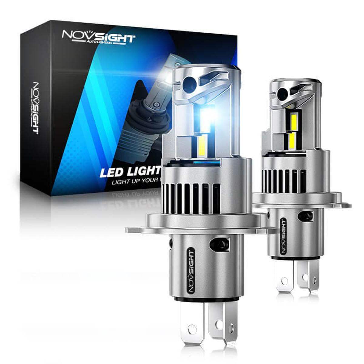Picture of NovSight N56 LED. 1 Year Warranty. (H4 Socket)(1piece)(45W/ 10000LM)(White Light)(High/Low Beam). For Car & Motorcycle. Authorized Seller In Bangladesh