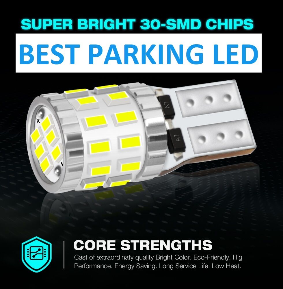 Picture of FNM T10 PARKING LED LIGHT. 1 Year Warranty. (1 pieces)(T10 Socket)(3W/300 Lumen)(White Light). For Car & Motorcycle. Authorized Seller In Bangladesh