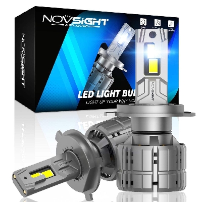 Picture of Novsight N60 ULTRA SERIES LED. 1 Year Warranty. (H4 Socket)(2pcs)(200W/ 40000LM per pair)(White 6500K)(High/Low Beam). For Car Only. Authorized Seller in Bangladesh