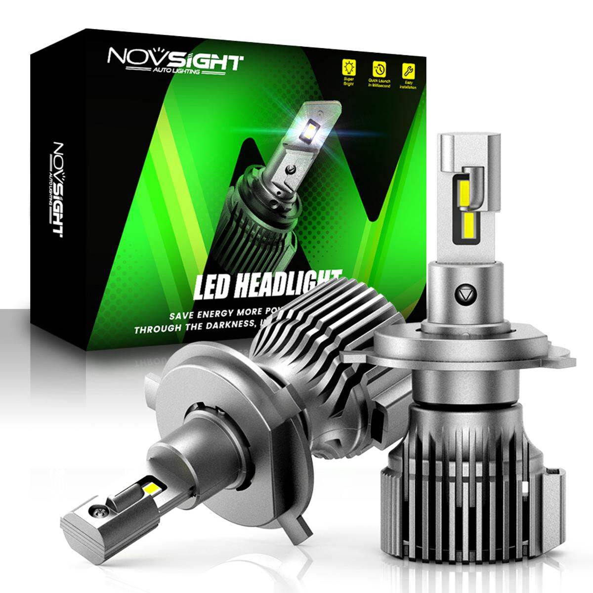 Picture of Novsight N52 LED. 1 Year Warranty. (H4 Socket)(1pc)(50W/ 10000LM)(White 6500K)(High/Low Beam). For Car & Bike. Authorized Seller in Bangladesh