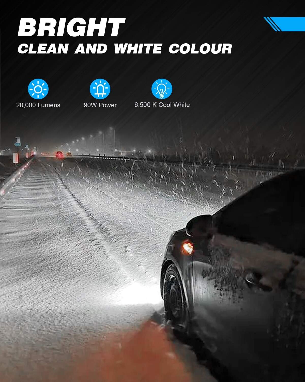 Picture of Novsight N62 LED 1 Year Warranty. (H4 Socket)(1 Piece)(45W/10000LM)(White Light)(High/Low Beam) For Car and Motorcycle Authorized Seller In Bangladesh