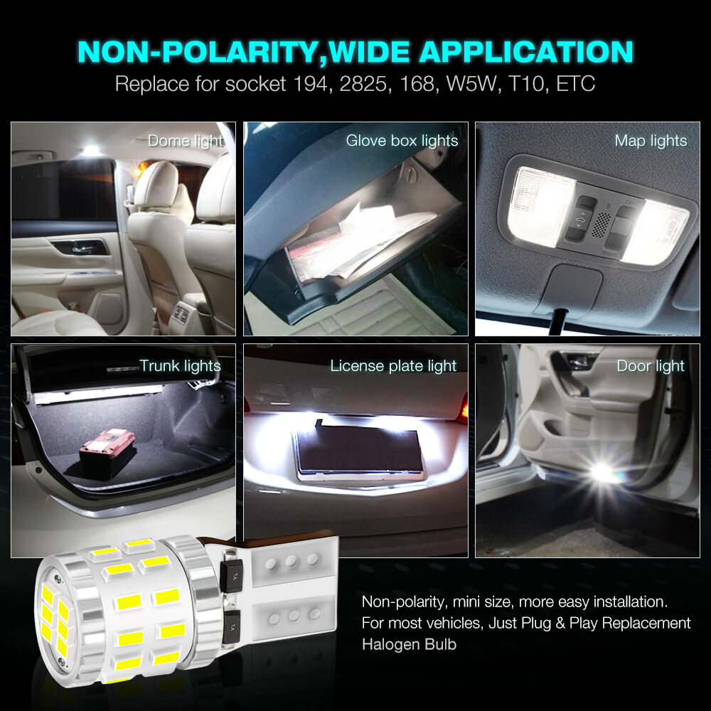 Picture of FNM T10 PARKING LED LIGHT. 1 Year Warranty. (T10 Socket)(2 pieces)(3W Each Light)(300 Lumen/ Watt)(White Light). For Car & Motorcycle. Authorized Seller In Bangladesh
