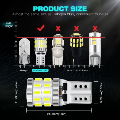Picture of FNM T10 PARKING LED LIGHT. 1 Year Warranty. (T10 Socket)(2 pieces)(3W Each Light)(300 Lumen/ Watt)(White Light). For Car & Motorcycle. Authorized Seller In Bangladesh