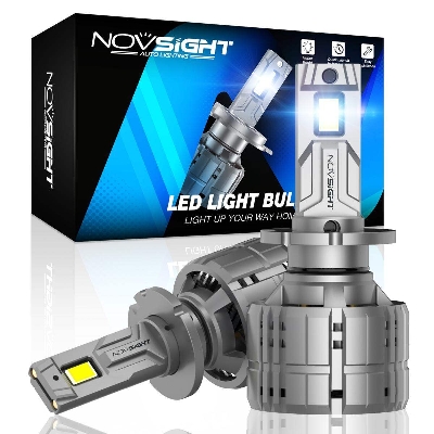 Picture of Novsight N60 ULTRA PROJECTION LED. 1 Year Warranty. (D2/4 Socket)(2pcs)(200W/ 40000LM per pair)(White 6500K) For Car Only. Authorized Seller in Bangladesh