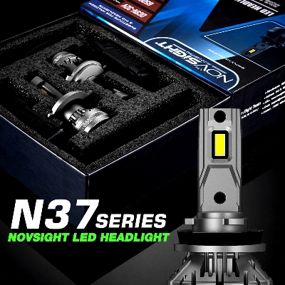 Picture of Novsight N37 PROJECTION LED. 1 Year Warranty. (D Socket)(2pieces)(120W/ 22000LM per pair)(White 6500K). For Car only. Authorized Seller In Bangladesh